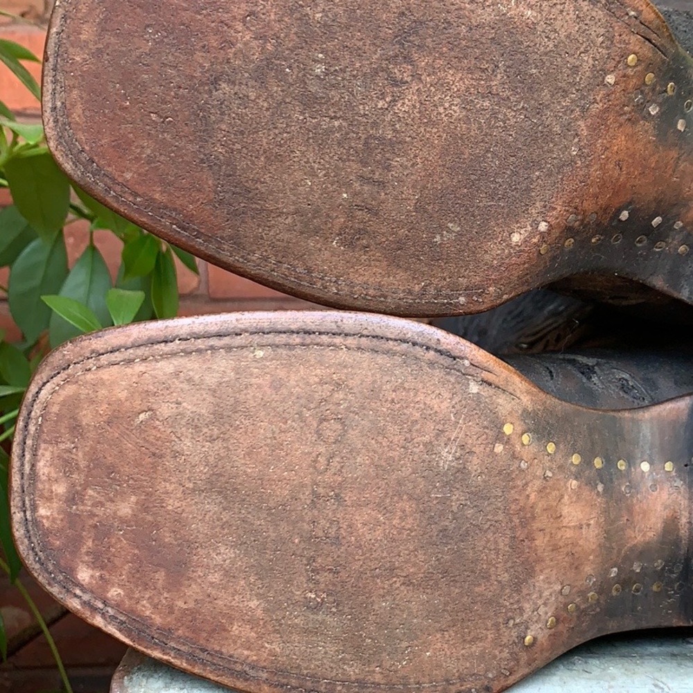 STETSON Sequin Square Toe Black Western Boots 7 - Picture 11 of 13